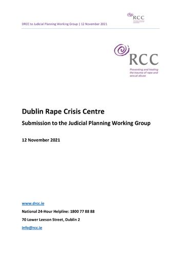 2021 11 12 DRCC submission to Judicial Planning Working Group_Final2